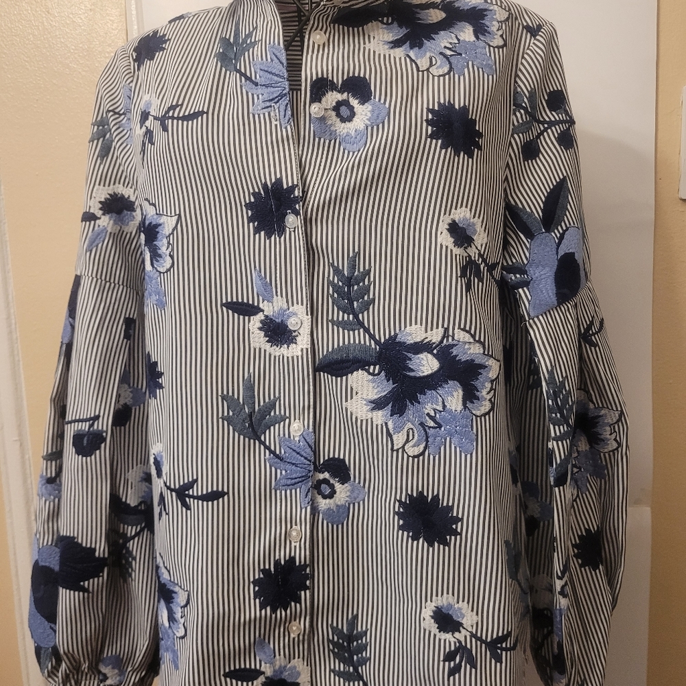 Nanette Lepore Embroided Blouse